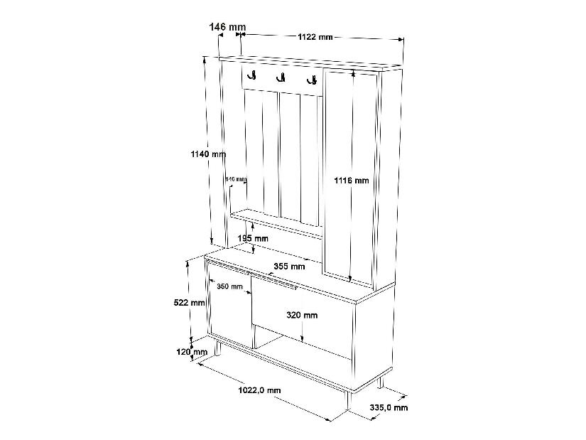 Mobilier Hol Nimelo 11 (alb) 