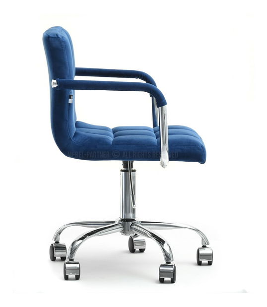 Scaun Elita (albastru marin + crom)