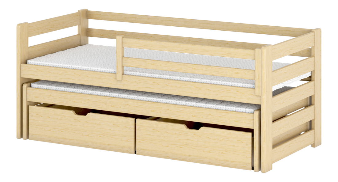 Pat pentru copii 90 x 190 cm SIMO (cu somieră și sp. depozitare) (Pin)