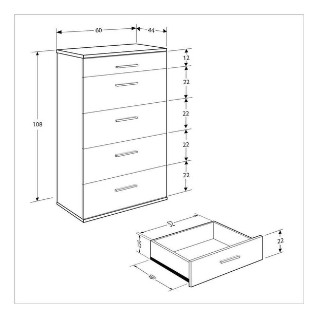Comodă Seraphina 2 (nuc) 