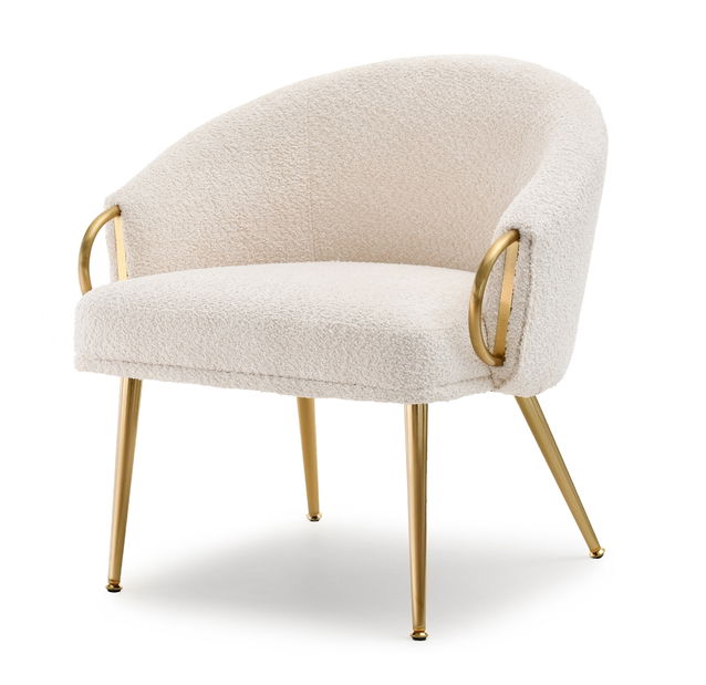 Fotoliu Carma F (crem + auriu)