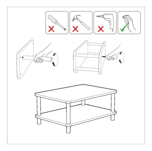 Stolić za kavu Ryder (crna + atlantski bor)