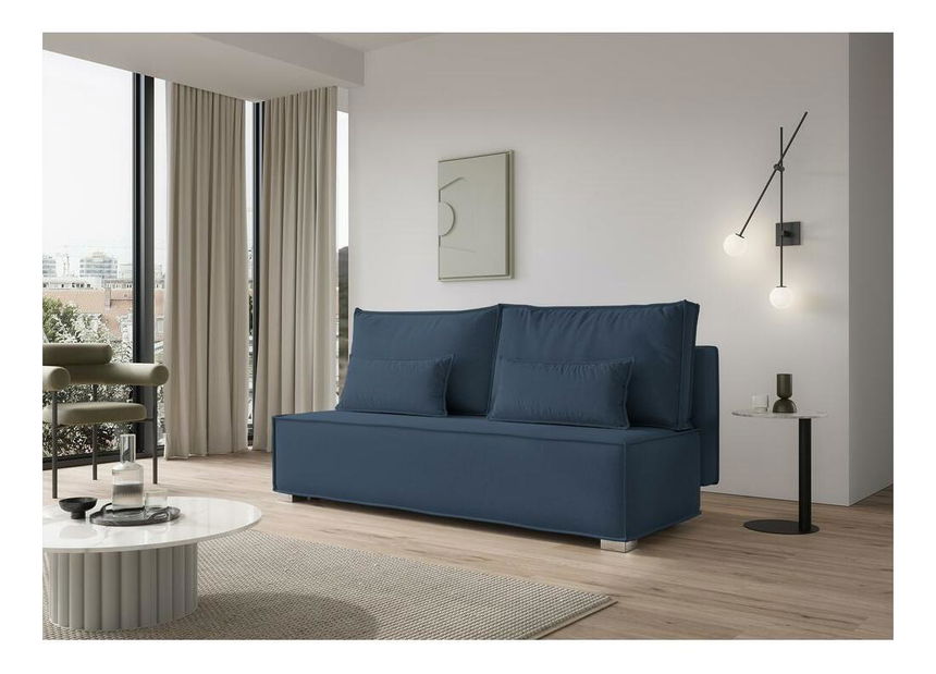 Háromszemélyes kanapé Bale (tengerészkék + ezüst)