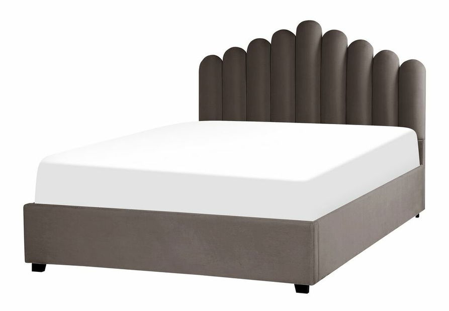 Bračni krevet 140 cm Valhala (bež) (s podnicom i prostorom za odlaganje)