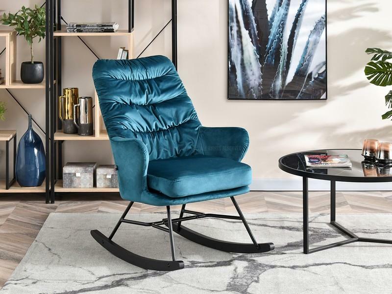 Fotel Lusil (türkiz + fekete)