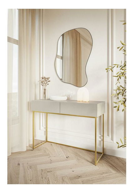 Toaletni stolić Vertigo V3 (sivo-bež + zlatna)