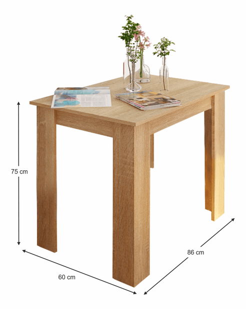 Masă de sufragerie Tara (stejar sonoma)
