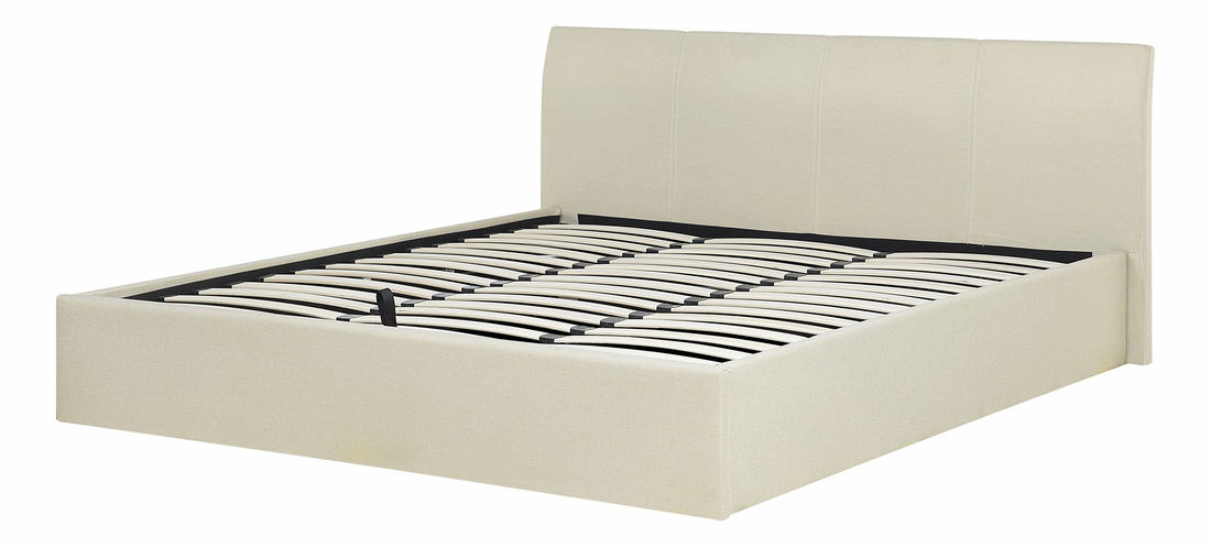 Bračni krevet 180 cm ORBIT (s podnicom prostorom za odlaganje) (bež)