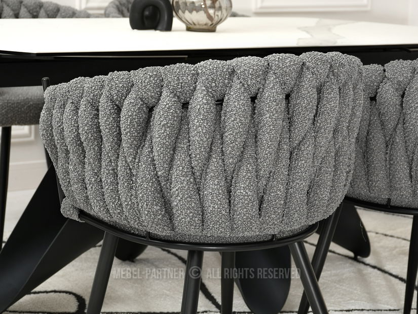 Stolička Roza (sivá + čierna)