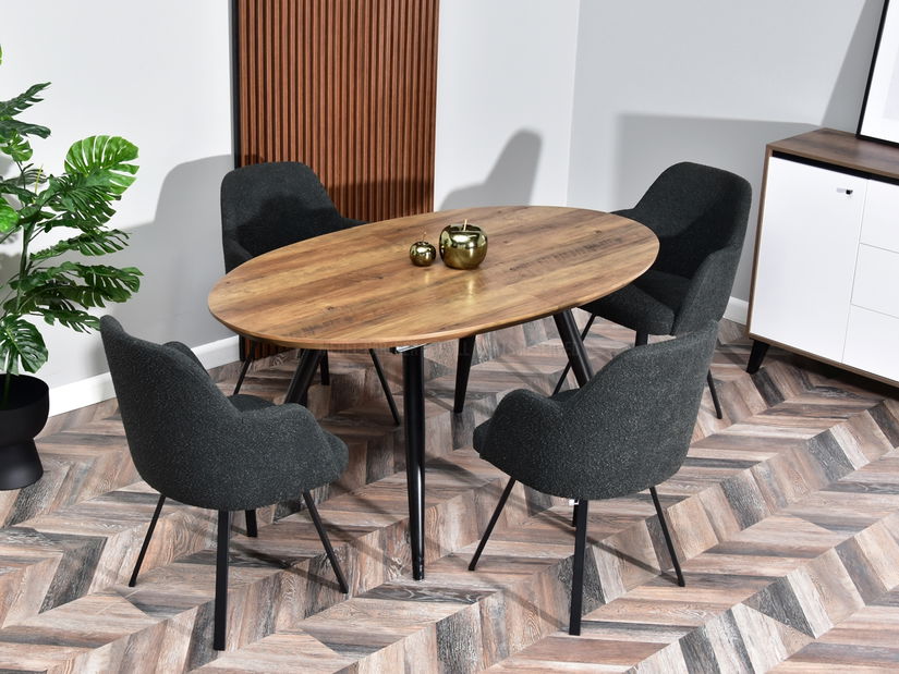 Jedálenská stolička Lejano (čierna)