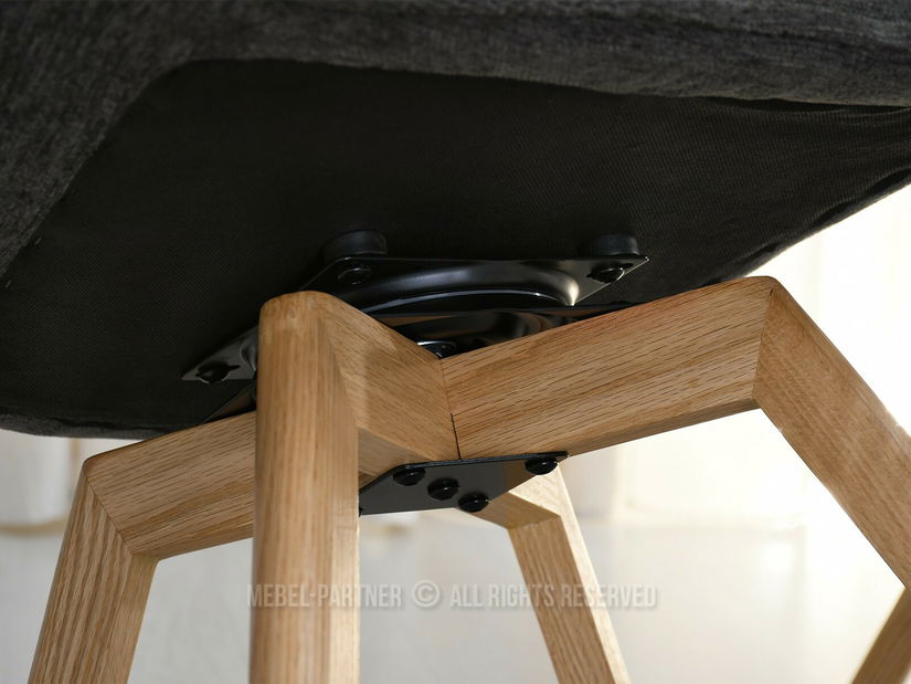 Scaun sufragerie Distorsion (grafit + stejar)