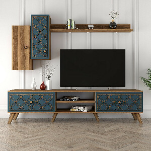 Mobilier living Clara (Nuc + Albastru)