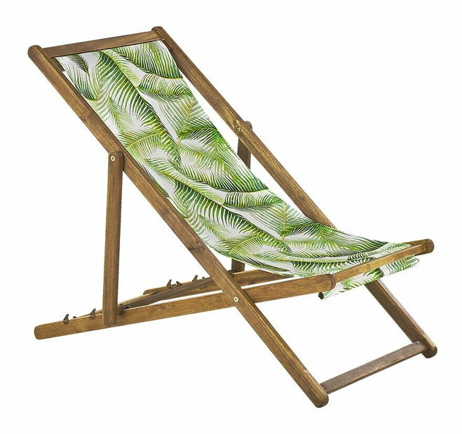 Set 2 ks záhradných lehátok s náhradnými poťahmi Antio (zelená + biela)