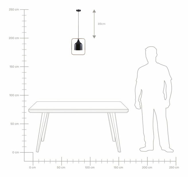Viseća svjetiljka Marlone (crna)