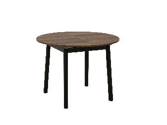 Blagovaonski stol na razvlačenje Duvasa 5 (orah + crna) (za 4 osobe)
