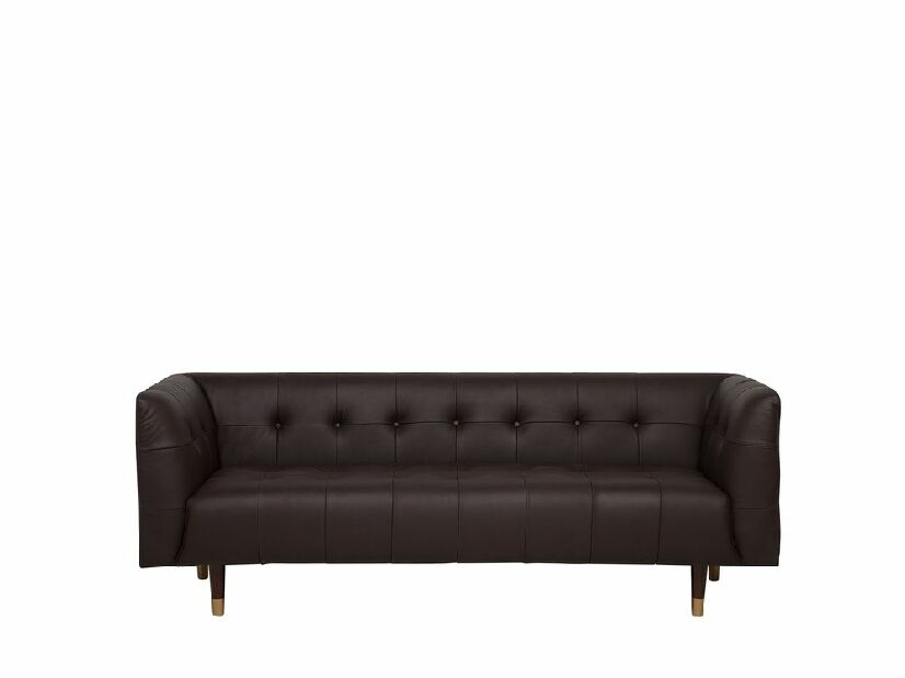 Kožna sofa trosjed Belper (smeđa)