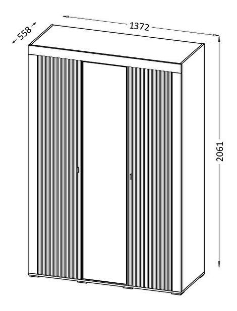 Dulap de haine Mossana MO2 (negru)