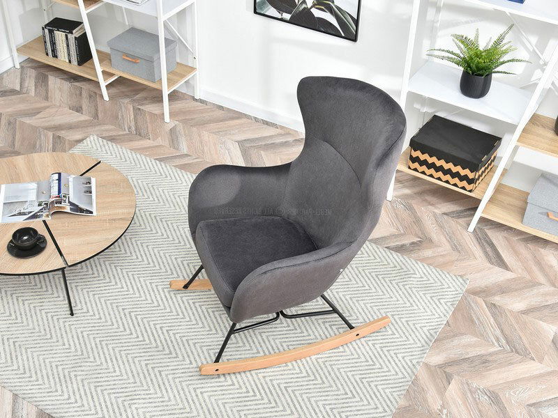 Kreslo Nesia (grafit + buk čierny)