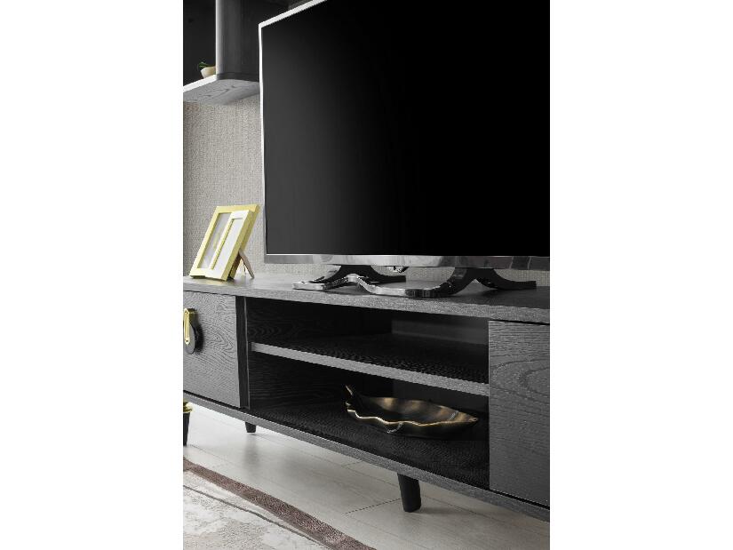 Mobilier living Kisive 2 (negru + auriu) 