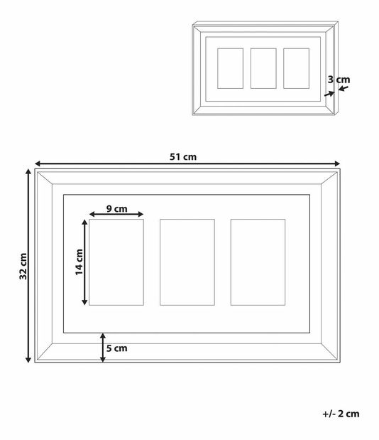 Képkeret (3 kép) Dorothy (ezüst)