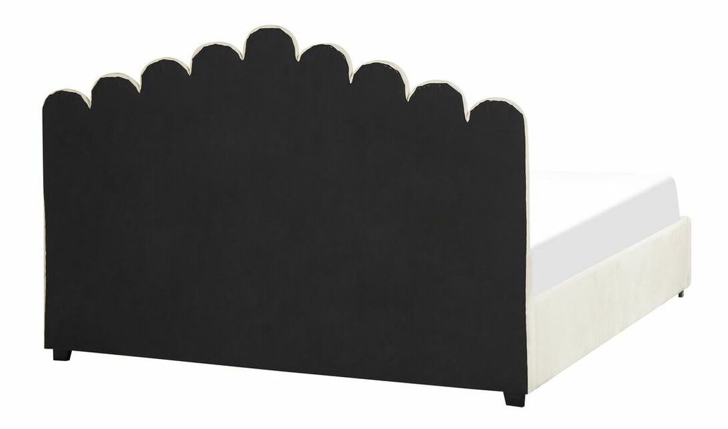 Pat matrimonial 180 cm Valhala (alb) (cu somieră și sp. depozitare)