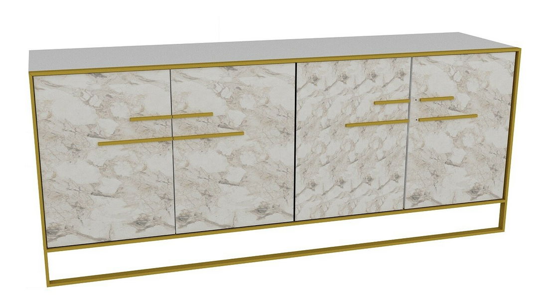 Skrinka Poppy (Zlatá + Biela)