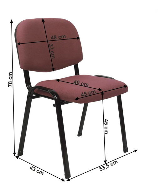 Konferencijska stolica Beys 2 NEW (crveno-smeđa)