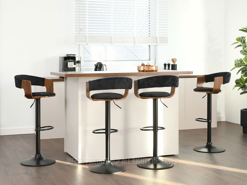 Stolička Hoch (orech tmavý + čierna)