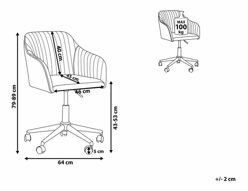 Irodai fotel Dely (bézs)
