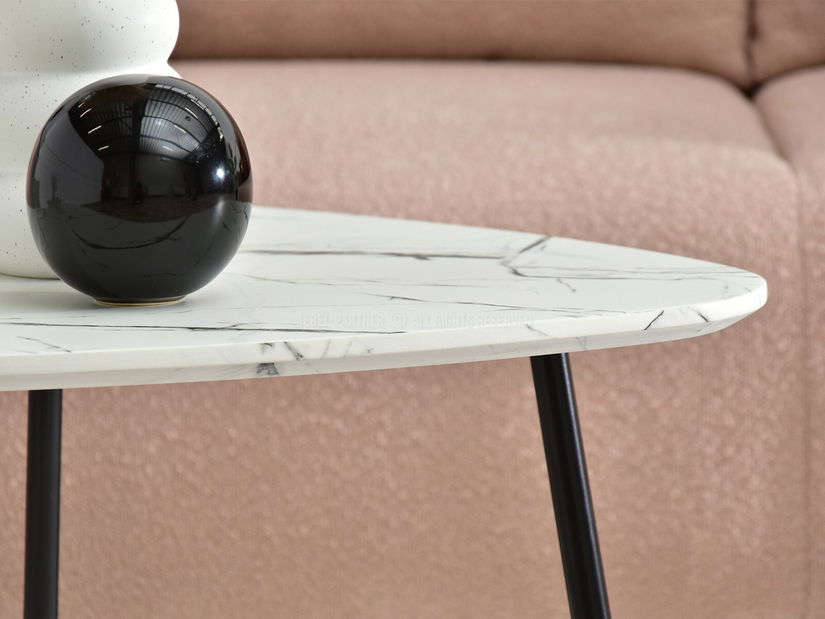 Dohányzóasztal Rossi S (fehér + fekete)