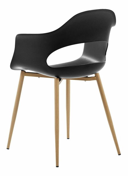 Set 2 ks. jedálenských stoličiek URCA (čierna)