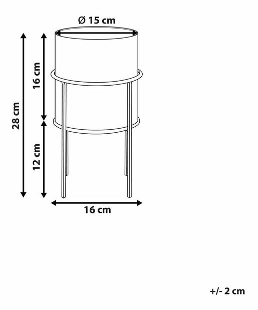 Virágtartó állvány Mie (fekete)