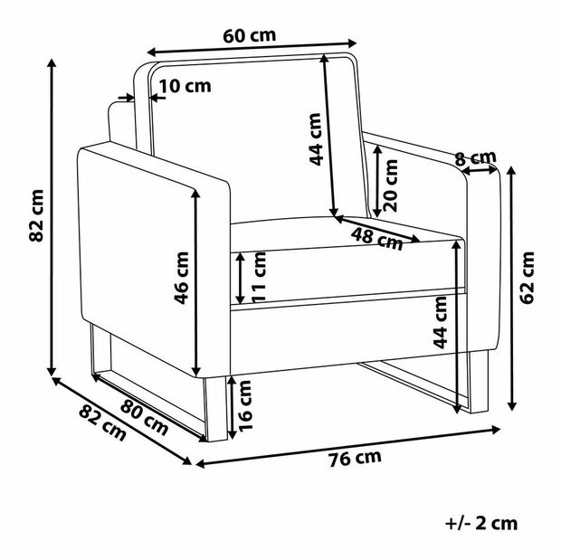 Fotoliu Vinod (grafit)