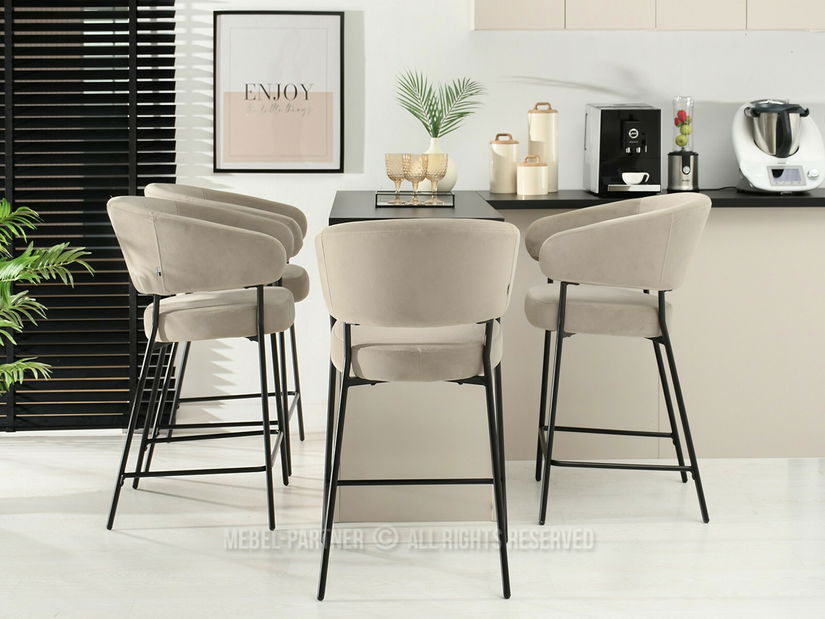 Scaun bar Coordiano (bej + negru)