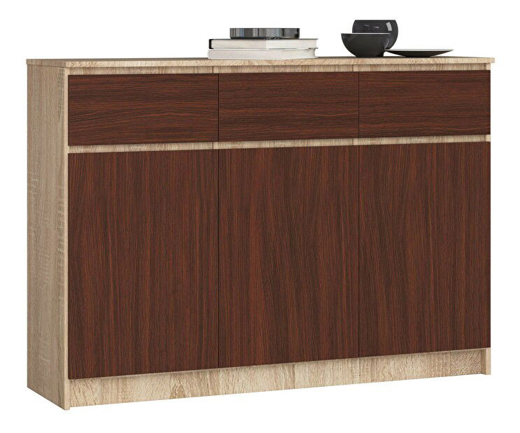 Comodă Kuwait 3D 3D (stejar sonoma + wenge)