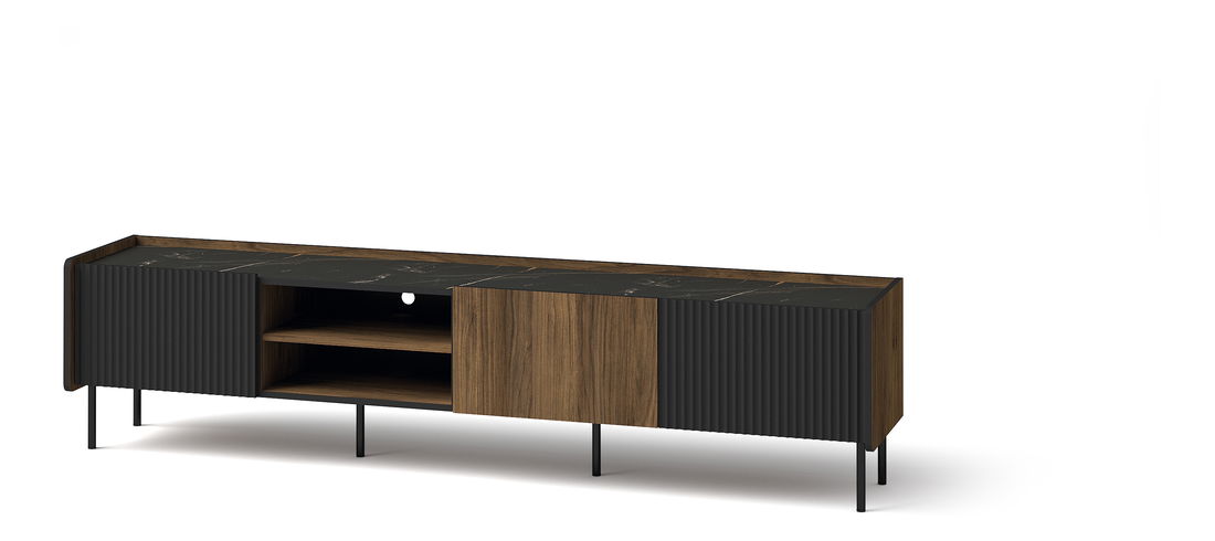 TV asztal Phelan P8 (warmia dió + fekete)