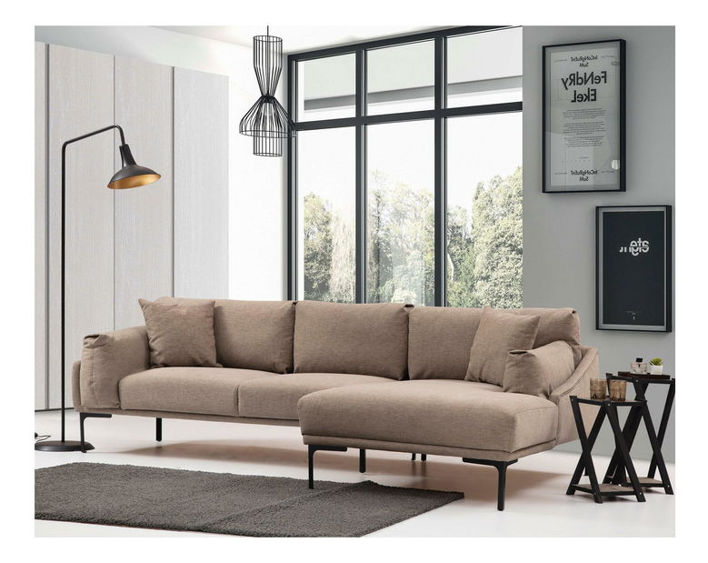 Colțar Leonero (D) (mocha deschis + negru)