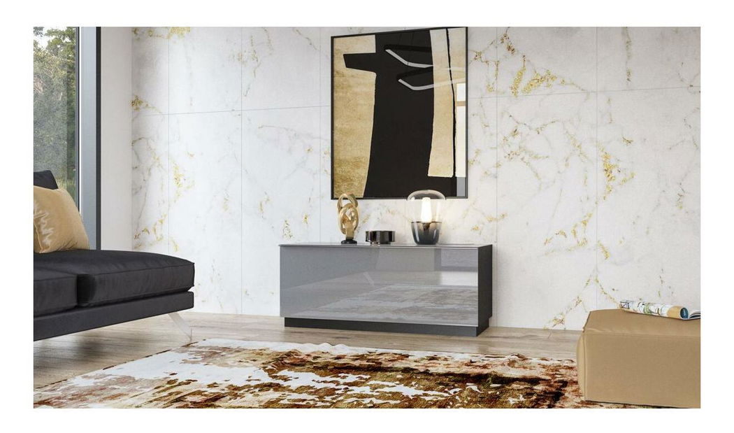 Masă TV suspendată Henry Typ 41 (gri + gri lucios)