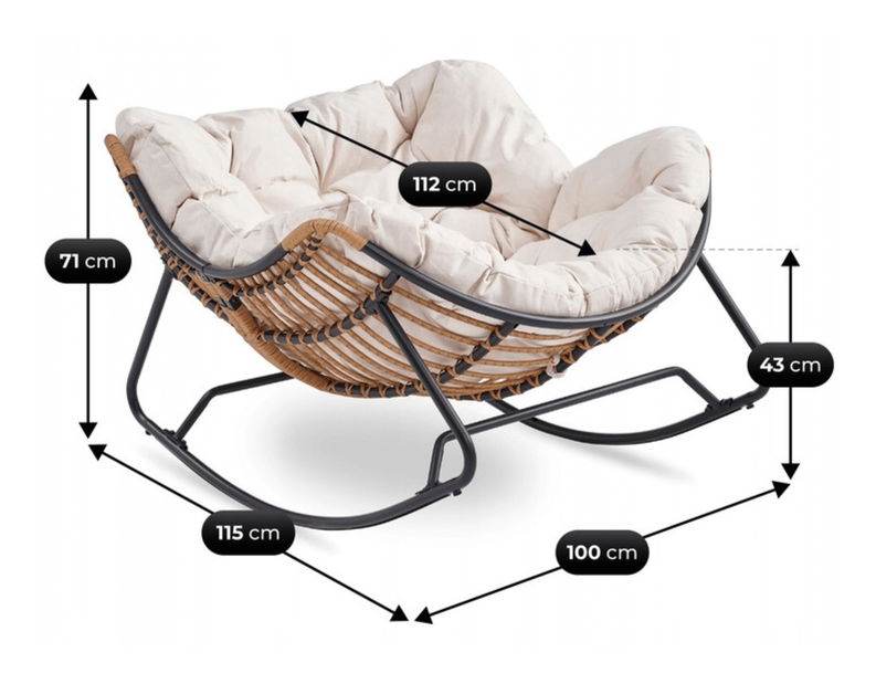 Hojdacie kreslo Eltony (béžová) 