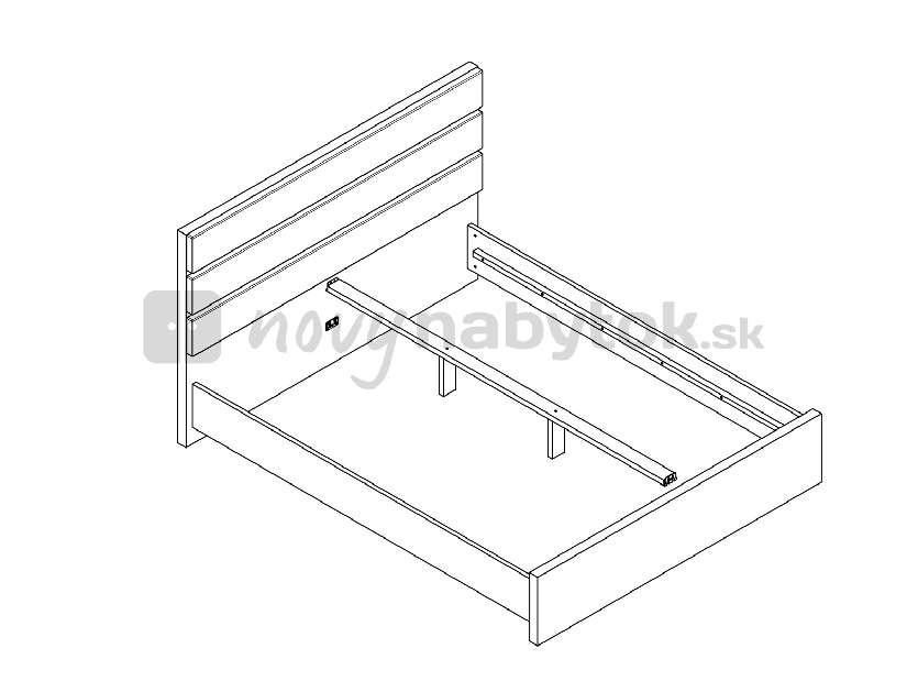 Manželská posteľ 160 cm BRW Venom LOZ/160
