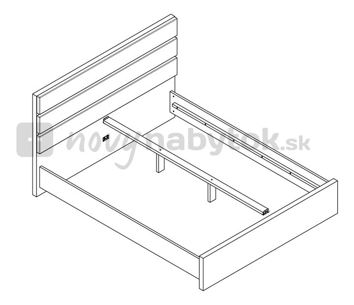 Manželská posteľ 160 cm BRW Venom LOZ/160
