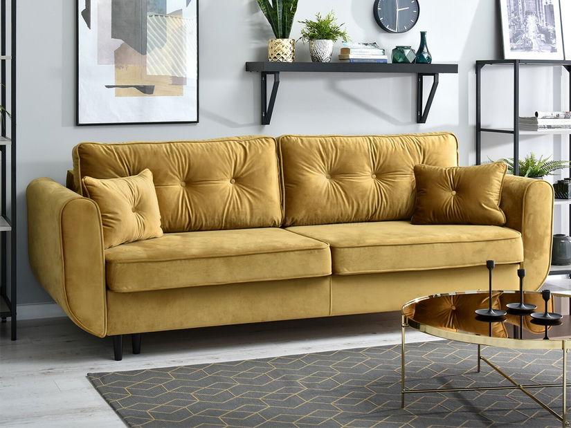 Canapea două locuri Bacteria (auriu + negru)