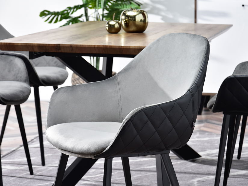 Stolička Rupert (sivá + čierna)