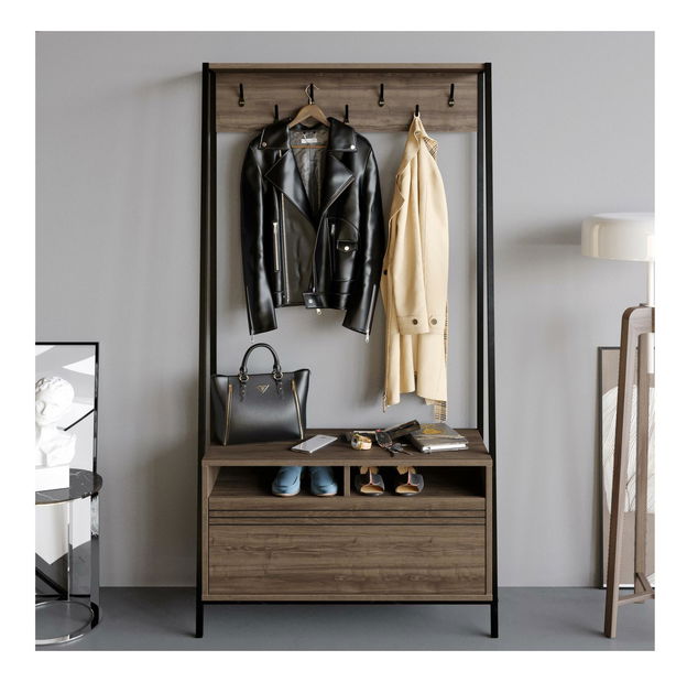 Predsieňová stena Dudulo (orech + čierna)