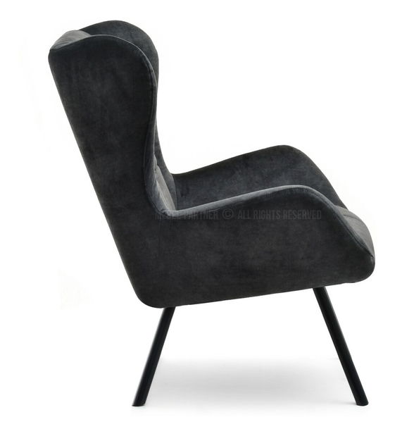 Dizájnos fotel Norweien (grafit + arany)