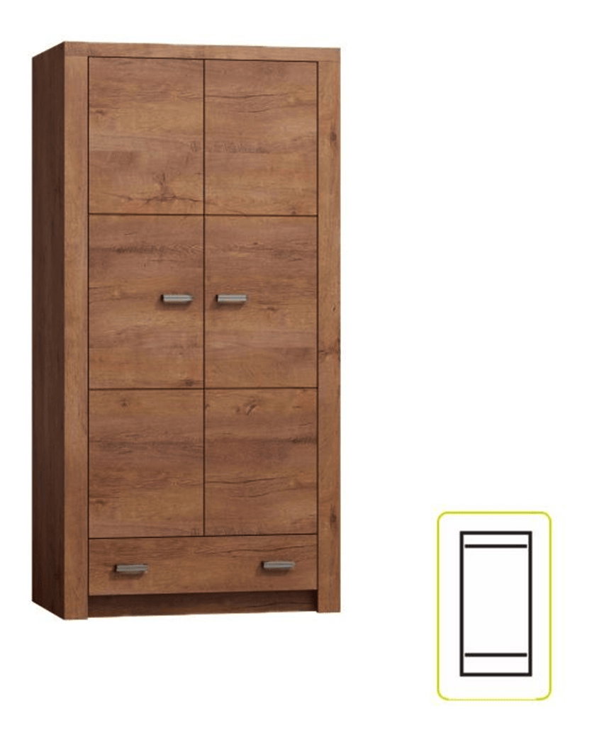 Ormar za garderobu Inneas 01 (jasen svijetli) 