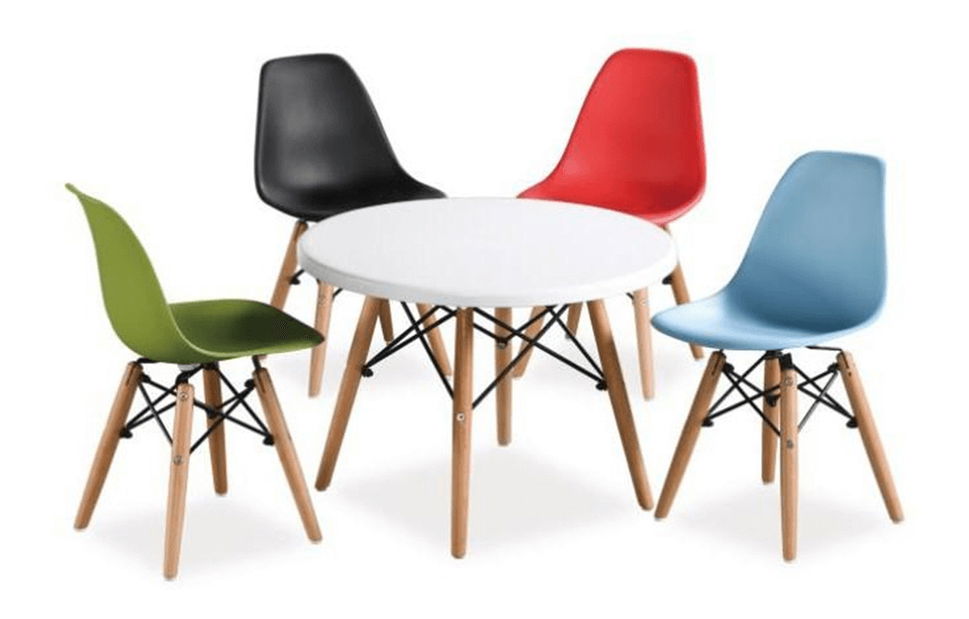 Jedálenský stôl 80 cm Gideron (buk + biela) *výpredaj