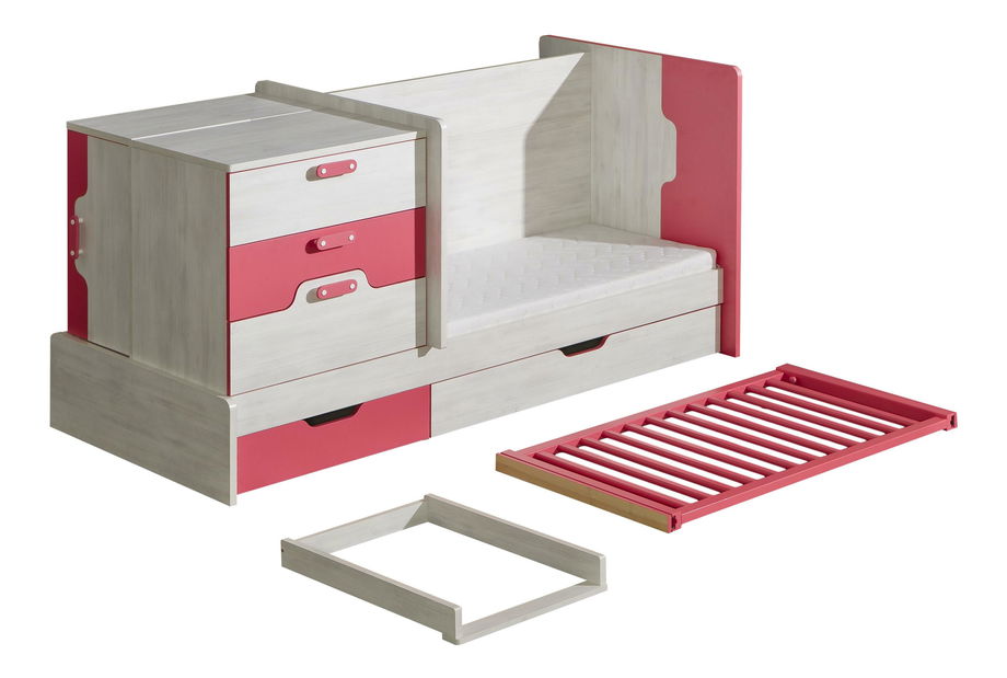 Pat pentru copii Neko NU9 (cu somieră și spațiu de depozitare)