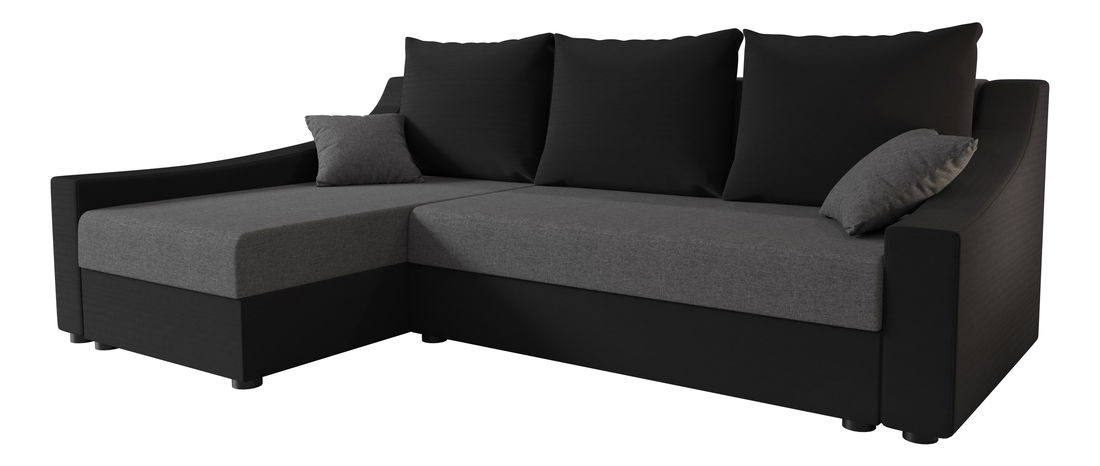 Colțar Opal L (Negru + Gri) (S)