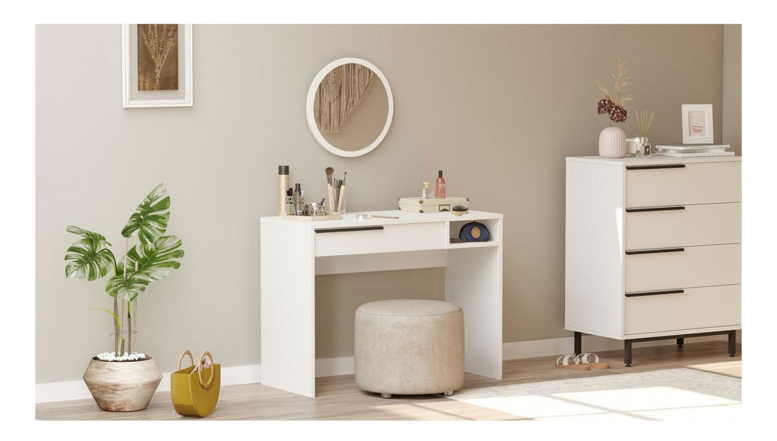 Toaletni stolić Otto 18 (bijela + crna)